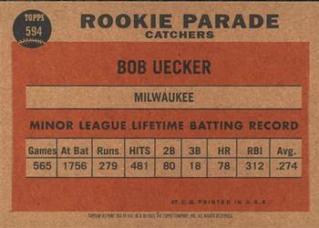 2001 Topps Archives #265 Bob Uecker Back