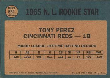 2001 Topps Archives #273 Tony Perez Back