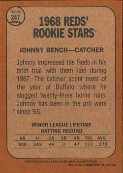 2001 Topps Archives #279 Johnny Bench Back
