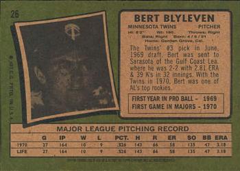 2001 Topps Archives #286 Bert Blyleven Back