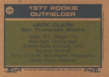 2001 Topps Archives #301 Jack Clark Back