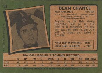 2001 Topps Archives #349 Dean Chance Back