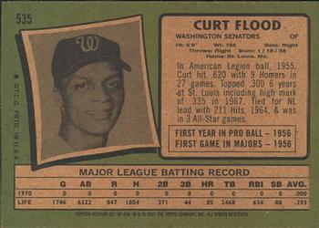 2001 Topps Archives #351 Curt Flood Back