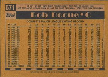 2001 Topps Archives #374 Bob Boone Back