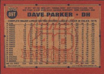 2001 Topps Archives #383 Dave Parker Back