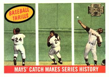 2001 Topps Archives #215 Mays' Catch Makes Series History Front