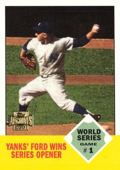 2001 Topps Archives #221 Yanks' Ford Wins Series Opener Front