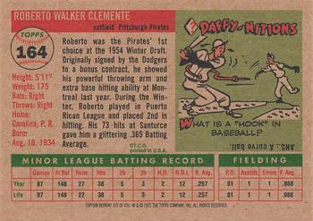 2001 Topps Archives #319 Roberto Clemente Back
