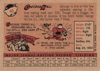 2001 Topps Archives #329 George Kell Back
