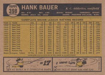 2001 Topps Archives #333 Hank Bauer Back