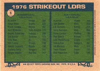 2001 Topps Archives #435 Strikeout Leaders (Nolan Ryan / Tom Seaver) Back