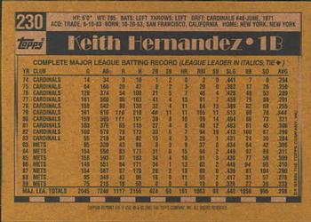 2001 Topps Archives #406 Keith Hernandez Back