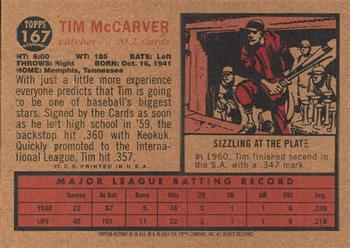 2001 Topps Archives #40 Tim McCarver Back