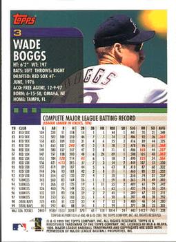 2001 Topps Archives #424 Wade Boggs Back
