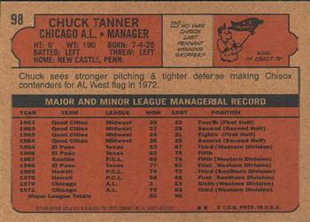 2001 Topps Archives #428 Chuck Tanner Back