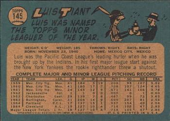 2001 Topps Archives #52 Luis Tiant Back