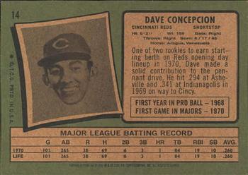 2001 Topps Archives #64 Dave Concepcion Back