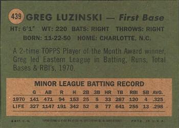 2001 Topps Archives #66 Greg Luzinski Back