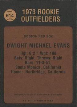 2001 Topps Archives #69 Dwight Evans Back