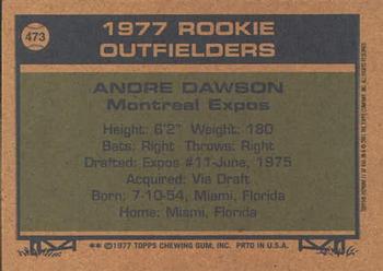 2001 Topps Archives #77 Andre Dawson Back