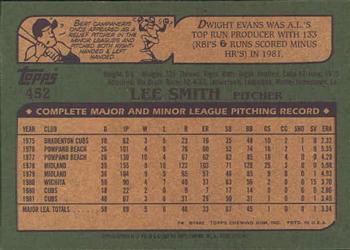 2001 Topps Archives #82 Lee Smith Back