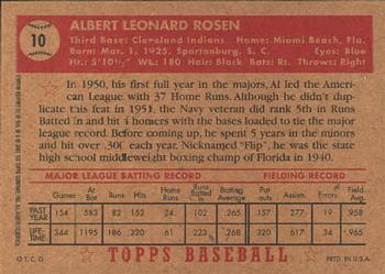 2001 Topps Archives #92 Al Rosen Back
