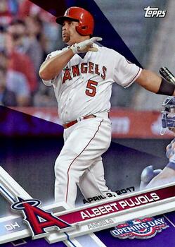 2017 Topps Opening Day - Purple Foil #140 Albert Pujols Front