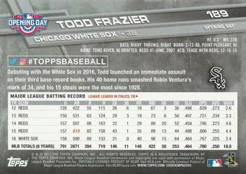 2017 Topps Opening Day - Purple Foil #189 Todd Frazier Back
