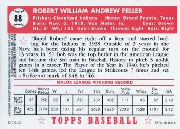 2001 Topps Archives Reserve #24 Bob Feller Back