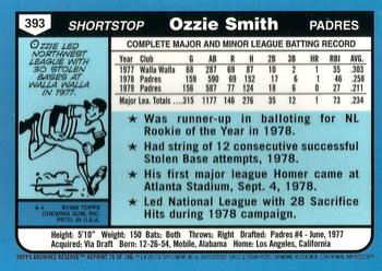 2001 Topps Archives Reserve #76 Ozzie Smith Back