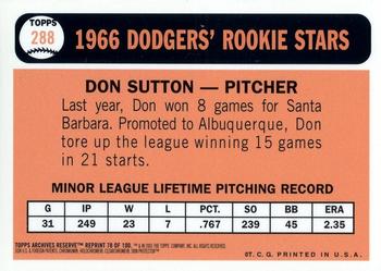 2001 Topps Archives Reserve #78 Don Sutton Back