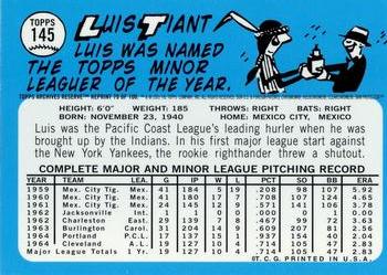 2001 Topps Archives Reserve #79 Luis Tiant Back