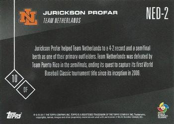 2017 Topps Now World Baseball Classic Team Netherlands #NED-2 Jurickson Profar Back