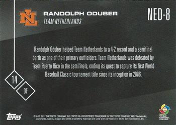 2017 Topps Now World Baseball Classic Team Netherlands #NED-8 Randolph Oduber Back