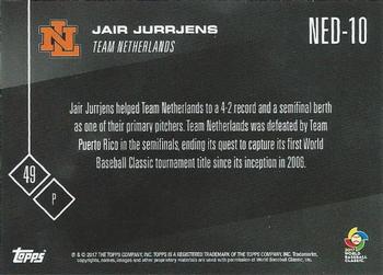 2017 Topps Now World Baseball Classic Team Netherlands #NED-10 Jair Jurrjens Back