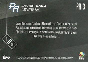 2017 Topps Now World Baseball Classic Team Puerto Rico #PR-3 Javier Baez Back