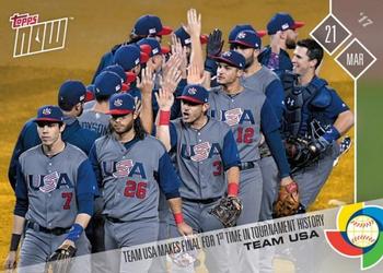 2017 Topps Now World Baseball Classic Team USA #WB-2 Team USA Front