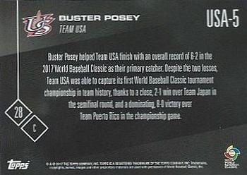 2017 Topps Now World Baseball Classic Team USA #USA-5 Buster Posey Back