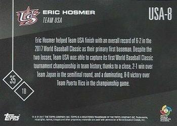 2017 Topps Now World Baseball Classic Team USA #USA-8 Eric Hosmer Back