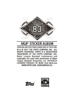 2017 Topps Opening Day - MLB Stickers Collection Stars #83 David Ortiz Back