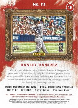 2017 Panini Diamond Kings - Artist's Proof Blue #111 Hanley Ramirez Back