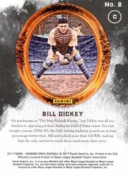 2017 Panini Diamond Kings - Framed Grey #2 Bill Dickey Back