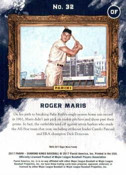 2017 Panini Diamond Kings - Framed Brown #32 Roger Maris Back