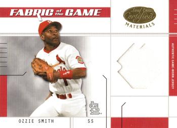 2003 Leaf Certified Materials - Fabric of the Game Base #FG-2 Ozzie Smith Front