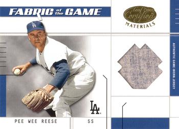 2003 Leaf Certified Materials - Fabric of the Game Base #FG-3 Pee Wee Reese Front