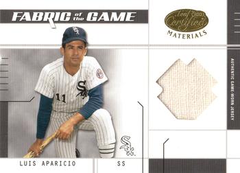 2003 Leaf Certified Materials - Fabric of the Game Base #FG-43 Luis Aparicio Front