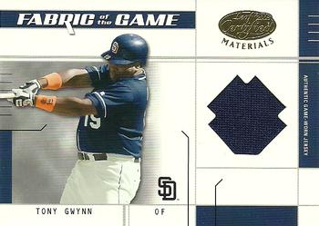 2003 Leaf Certified Materials - Fabric of the Game Base #FG-64 Tony Gwynn Front