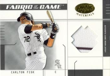 2003 Leaf Certified Materials - Fabric of the Game Base #FG-149 Carlton Fisk Front