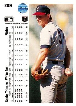 1990 Upper Deck #269 Bobby Thigpen Back