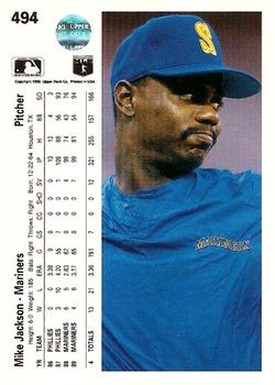 1990 Upper Deck #494 Mike Jackson Back